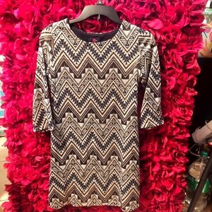 IZ Byer Girls Size 14 Tribal Dress 3/4 Sleeve USED ONCE